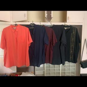 Big and tall casual button down shirts. Sizes 4x and 5x